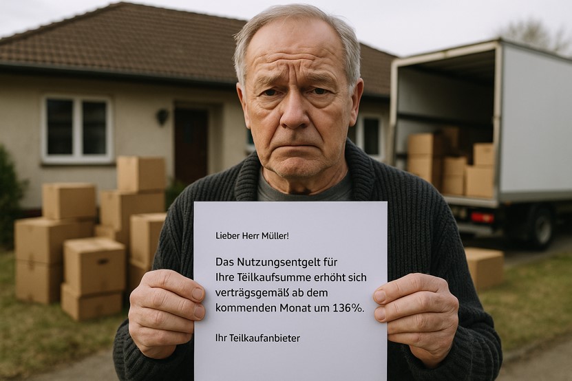 Senior muss Immobilie verlassen wegen steigender Teilverkaufs-Kosten